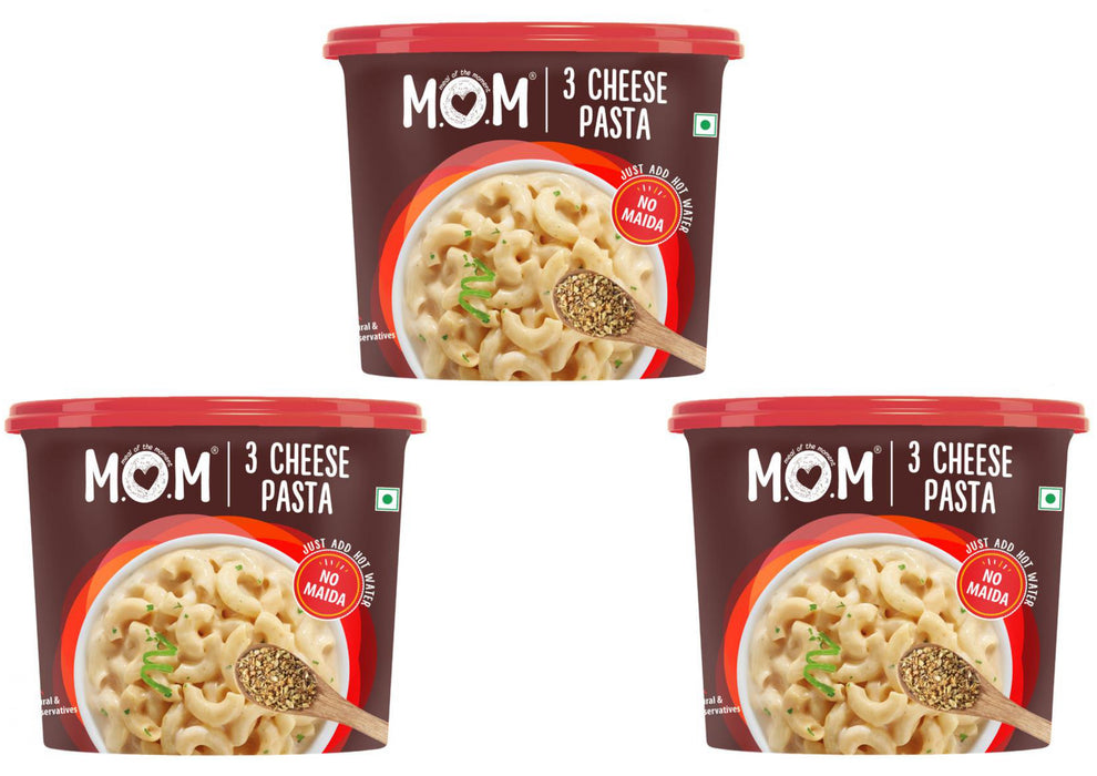 M.O.M - MEAL OF THE MOMENT  3 CHEESE PASTA 74 GM [ PACK OF 3 PCS ]
