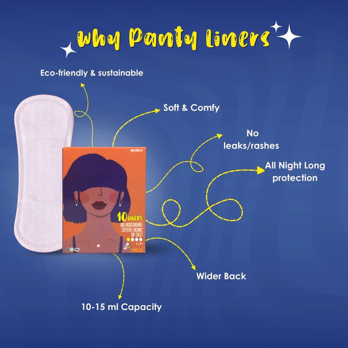 LEMME BE PANTY LINERS (BOX OF 10) 100% COTTON CERTIFIED BIODEGRADABLE