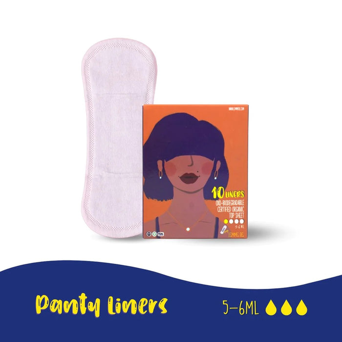 LEMME BE PANTY LINERS (BOX OF 10) 100% COTTON CERTIFIED BIODEGRADABLE